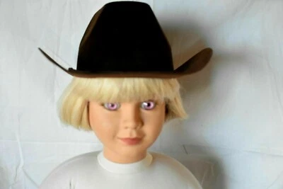 SOMBRERO VAQUERO MARRÓN ATERCIOPELADO FLOCADO SE ADAPTA A MI MUÑECA GEMELO 23 PULGADAS MUÑECA NO INCLUIDO Foto 1 de 3