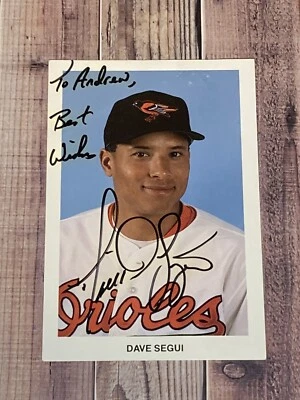 TARJETA POSTAL FIRMADA AUTOGRAFIADA DEL EQUIPO BALTIMORE ORIOLES David Segui Foto 1 de 4