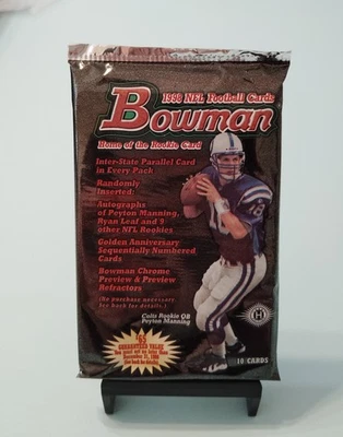 Bowman Football 1998 paquete sellado 🔥 Peyton Manning novato RC Chase Foto 1 de 2