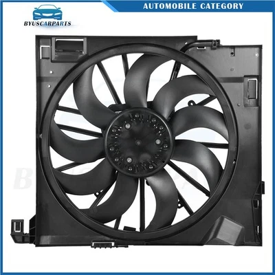 For 2010 2011 2012 2013-2015 JAGUAR XF 10-19 JAGUAR XJ Radiator Fan Assembly - Image 1 of 4