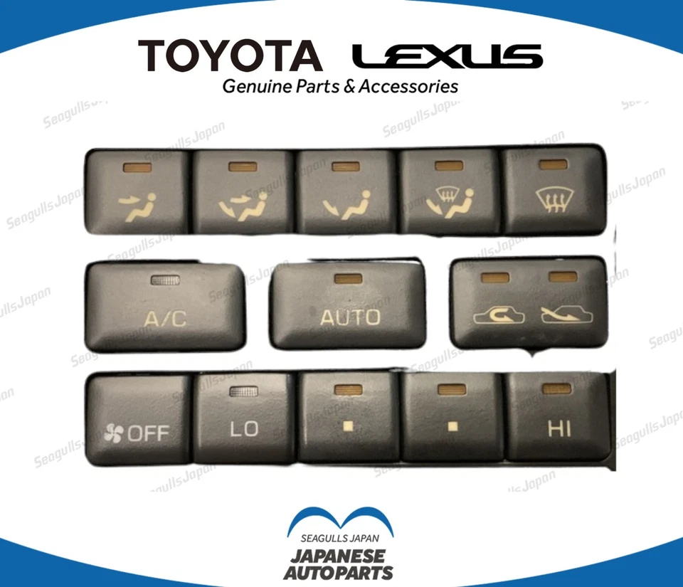 TOYOTA OEM Genuine LAND CRUISER FZJ80 1992-1997 Heater Control Switch Knob Set - Изображение 1 из 1