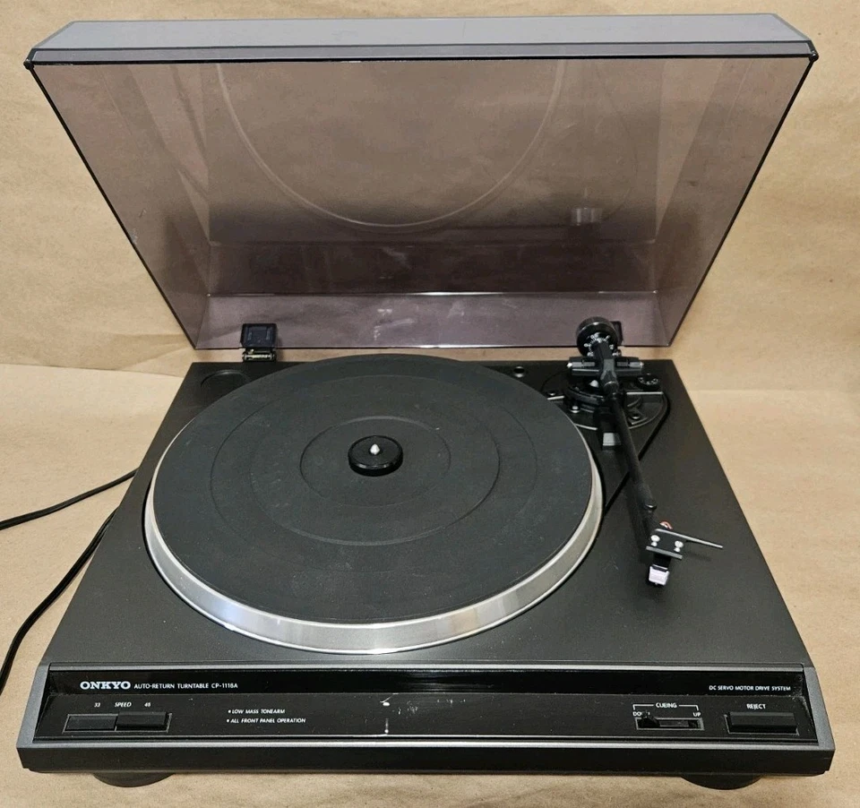 Onkyo CP-1116A - Reproductor de discos de vinilo tocadiscos estéreo vintage de retorno automático - LEER Foto 1 de 4