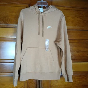 NUEVO CON ETIQUETAS Nike Club Polar Pullover Sudadera con Capucha BV2654-224 Marrón Tostado Hombres Talla Mediana - Imagen 1 de 4
