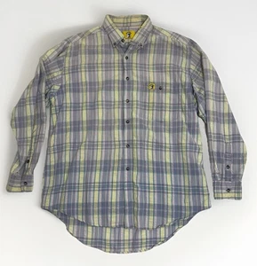 VTG Duck Head Shirt Mens XL USA Made Long Sleeve Button Crinkle Pastel Cotton - Picture 1 of 11