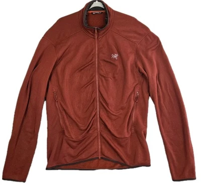 Arc'teryx Kyanite Jacket Mens Size XL Rust Red Full-Zip Pockets Mid-Layer Hiking - Image 1 of 4