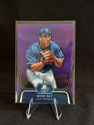 2012 Bowman Platinum - Prospects Mike Olt #BPP30 Purple Refractor (RC) - Image 1 of 2