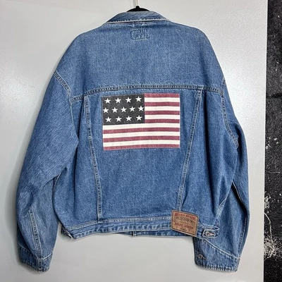 Винтажная мужская джинсовая куртка 90-х XL Polo Country сделано в США Ralph Lauren - Изображение 1 из 4