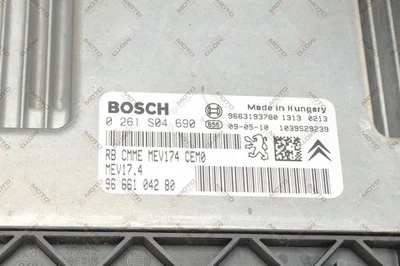 Citroen C4 Picasso I 1.6 Vti 120PS Unità di Controllo Del Motore 9666104280 - Immagine 1 di 3