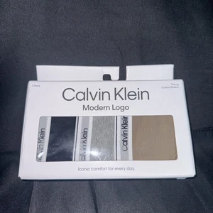 Bikini intimo Calvin Klein donna M moderno logo vita bassa nuovo con etichette QD5207, confezione da 3 - Foto 1 di 3