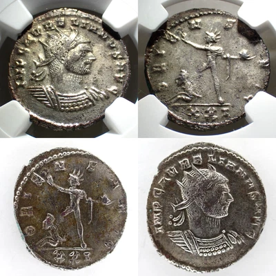 🔥 AD 270-275 Roman Empire (AURELIAN) 3.97g BI Aurelianianus NGC AU (3/5 : 3/5) - Image 1 of 4