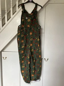 Lucy & Yak Black Girls And Gardens Easton Dungarees Size 12L Rare - Picture 1 of 10
