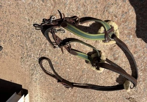 Devoucoux Kolibri 5 Punkt Elastisch Leder Lammfell Brustplatte Medium Pferd - Bild 1 von 6