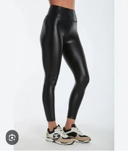 Legging líquido Noli en negro brillante tiro alto talla M ropa deportiva gimnasio deportivo - Imagen 1 de 7