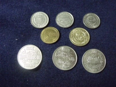 8 VERALTETE SPIELAUTOMATEN-MARKEN... KOSTENLOSER VERSAND! - Bild 1 von 2