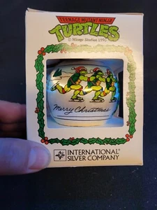 1990 TMNT International Silver Co. Teenage Mutant Ninja Turtles Satin Ornament - Picture 1 of 4