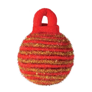Zanies DOGGIE DAZZLER (Rojo) - Cachorro de perro Holiday Ornament Squeaky Chew Fetch Toy - Imagen 1 de 2