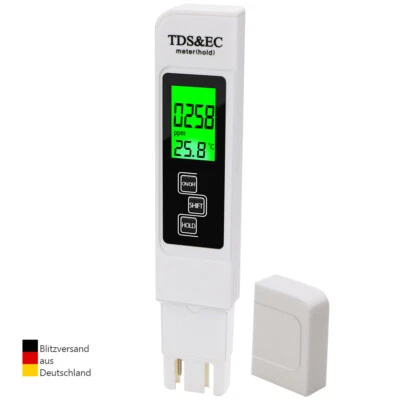 Leitwert TDS / EC / Temp. Messgerät 3in1, elektrische Leitfähigkeit. EC-Pen, TDS