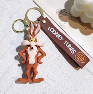 Looney Tunes Cartoon Wile E Coyote Keychain Keyring for Keys Backpack - Picture 1 of 1