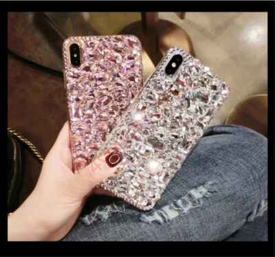 Женщин роскошь блестящий блестящий бриллиант телефона чехол кристалл кошелек с ремешком защитный чехол - Изображение 1 из 4