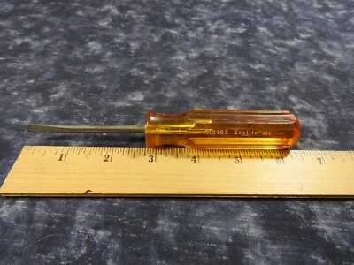 Vintage Xcelite R3163 3/16” 2.75" Slotted Screwdriver -USA Orange - Image 1 of 4