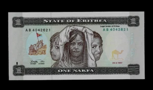 ERITREA( 1 ) BANK NOTE  1  NAKFA  24 . 5 . 1997  P 1  UNCIRCULATED - Picture 1 of 2
