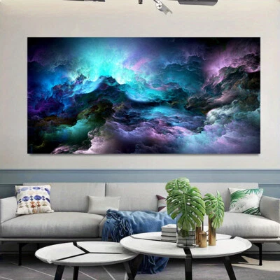 Abstract Cloud Canvas Painting Canvas Wall Art Home Decor Wall Poster Prints Art - Image 1 of 4