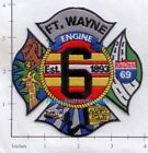 Indiana - Fort Wayne Engine 6 IN Fire Dept Fire Patch