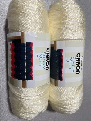 2 skeins of Caron Simply Soft Yarn - Colors: Off White - New - Image 1 of 3