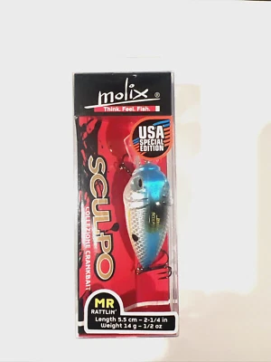 MOLIX-DR RATTLIN' CRANKBAIT-SCULPO-EDICIÓN ESPECIAL EE. UU. - ESTILOS SURTIDOS - PAQUETES DE 5 Foto 1 de 4