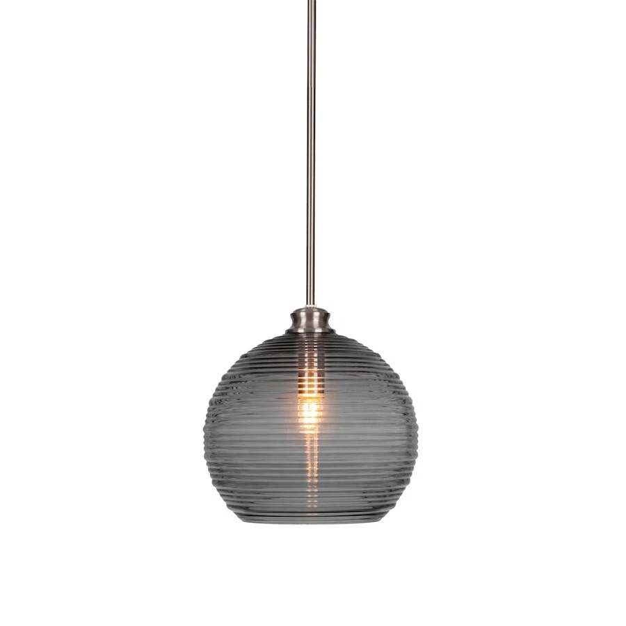 Toltec Malena 1 свет 12 «стержень подвесной подвеска, никель/дым ребристый - 71-BN-5132 - Изображение 1 из 1