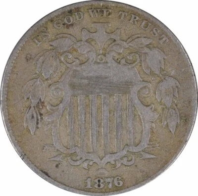 1876 Shield Nickel VF Uncertified #231 - Image 1 of 2