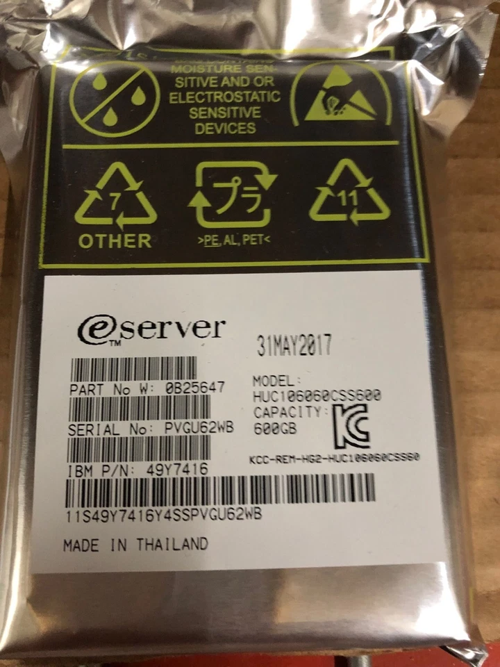 HGST 0B25647 HUC106060CSS600 49Y7416 600GB 10K 64MB 2.5"  ULTRA ENTERPRISE SAS  - Image 1 of 1