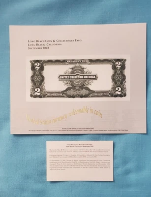 LONG BEACH COIN & COLLECTIBLES EXPO $100 SOUVENIR CARD OCT. 2001 LOOK!!! - Image 1 of 2