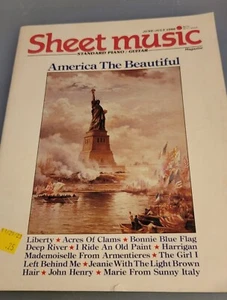 America The Beautiful Sheet Music. Piano/ Guitar Magazine July 1986 - Bild 1 von 10