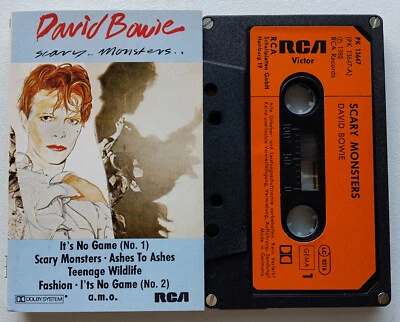 DAVID BOWIE - SCARY MONSTERS (RCA PK13647) 1980 GERMANY CASSETTE TAPE - Image 1 of 4