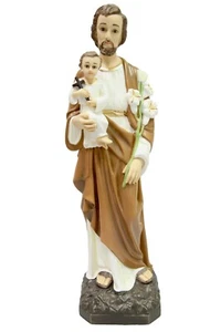 19" Saint St Joseph with Baby Jesus Catholic Statue Sculpture Vittoria Italy - Picture 1 of 3