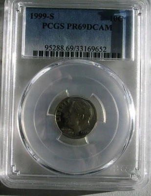 1999-S Proof Roosevelt Dime PCGS PR69 DCAM - Image 1 of 2