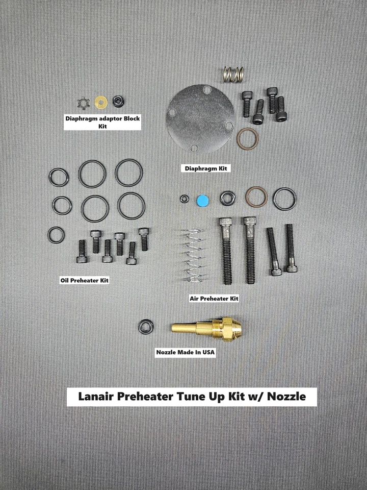 Waste Oil Heater Parts LANAIR Preheater tune up kit w/nozzle fits HI 140 / 320