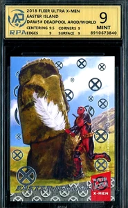 2018 FLEER ULTRA X-MEN EASTER ISLAND DAW5# DEADPOOL AROUND THE WORLD RPA 9 MINT - Picture 1 of 2