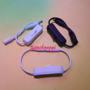 5.5 x 2.1mm M&F DC 12V/24V With Power Switch Cable For 5050/3528/5630 LED Strip - Picture 1 of 4