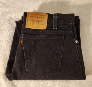 Vtg 90s LEVIS 505 Mens 33 Jean Black Orange Tab USA 1993 Grunge Goth Reg Strt - Imagen 1 de 20
