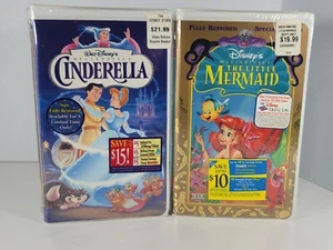 Little Mermaid + Cinderella (VHS) Vtg Disney Masterpiece Collection - New Sealed - Picture 1 of 6