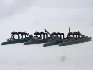 Lot Of 4 Lead Boats 1920s 1930s Length Of 11 Cm - Picture 1 of 6