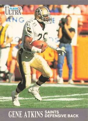 1991 Fleer Ultra NFL #205 Gene Atkins Saints - Image 1 of 2