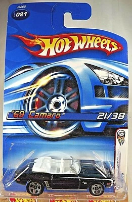 2006 Hot Wheels #21 First Editions 21/38 '69 CAMARO Black Variant w/5Sp Variant - Image 1 of 4