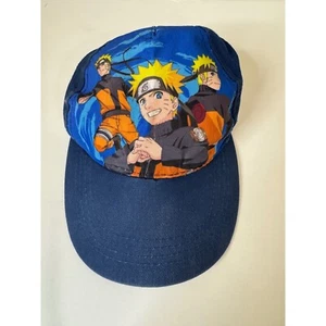 Naruto Shippuden SnapBack Hat Anime Blue Baseball Cap Adjustable One Size Kids - Picture 1 of 8