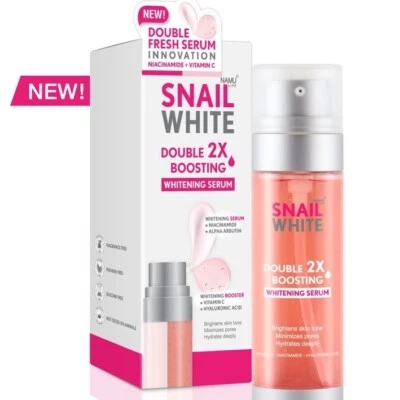 SNAILWHITE Double 2x Boosting Whitening Serum Niacinamide+Vitaminc 40 ml.+40 ml. - Imagem 1 de 4