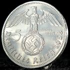 Allemagne nazie *belle* véritable pièce d'argent WW2 Troisième Reich 5 Reichsmark 90 %