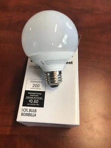 New 8x SYLVANIA 5W COMPACT FLUORESCENT CFL BULB DIMMABLE LIGHT CF5EL/G25/827/DIM - Picture 1 of 6