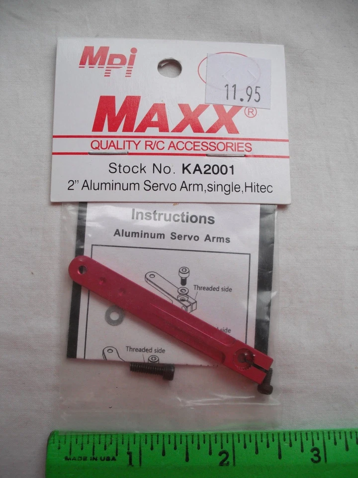 Maxx Products Mpi KA2001, 2" Aluminum Servo Arm, Single, Hitec, RC R/C Plane Car - Image 1 of 4